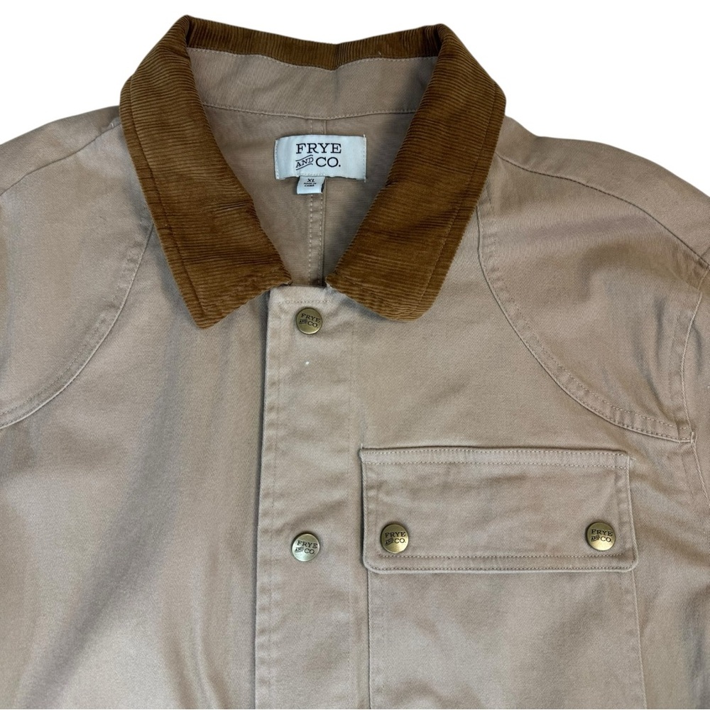 Frye and Co Men’s Twill Field Tan Jacket XL - Picture 3 of 7